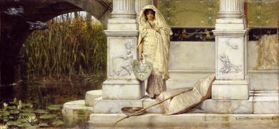 Niña pescadora romana, 1873 de Lawrence Alma Tadema